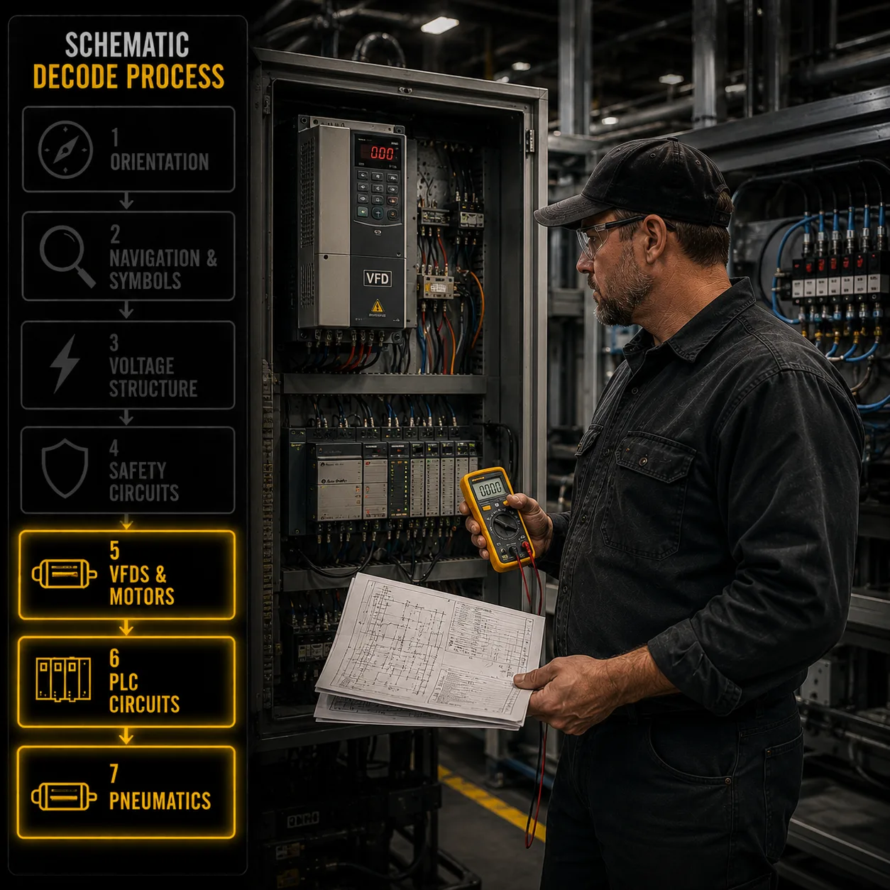 The Systems — motor controls, PLCs, and pneumatics